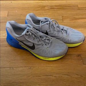 Nike— Lunarglide 6, mens, size 10.5, grey and blue